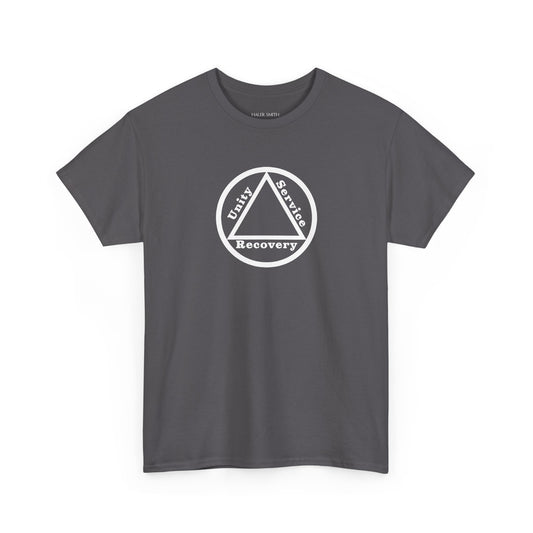 Sobriety Short Sleeve T-Shirt | Unity Service Recovery Design 1 On The Front