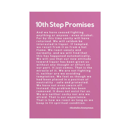 Haler Smith - Poster - Haler Smith Rolled Poster - 10th Step Promises - Vertical Light Pink Matte Finish