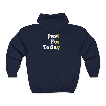 Recovery Zip Hoodie | Just For Today Design 1 On The Back