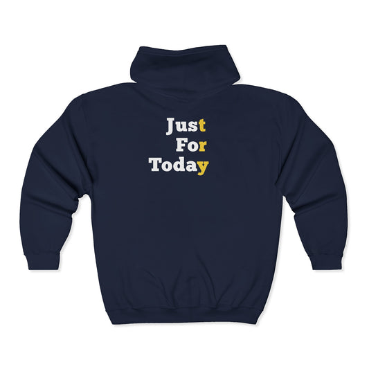 Recovery Zip Hoodie | Just For Today Design 1 On The Back