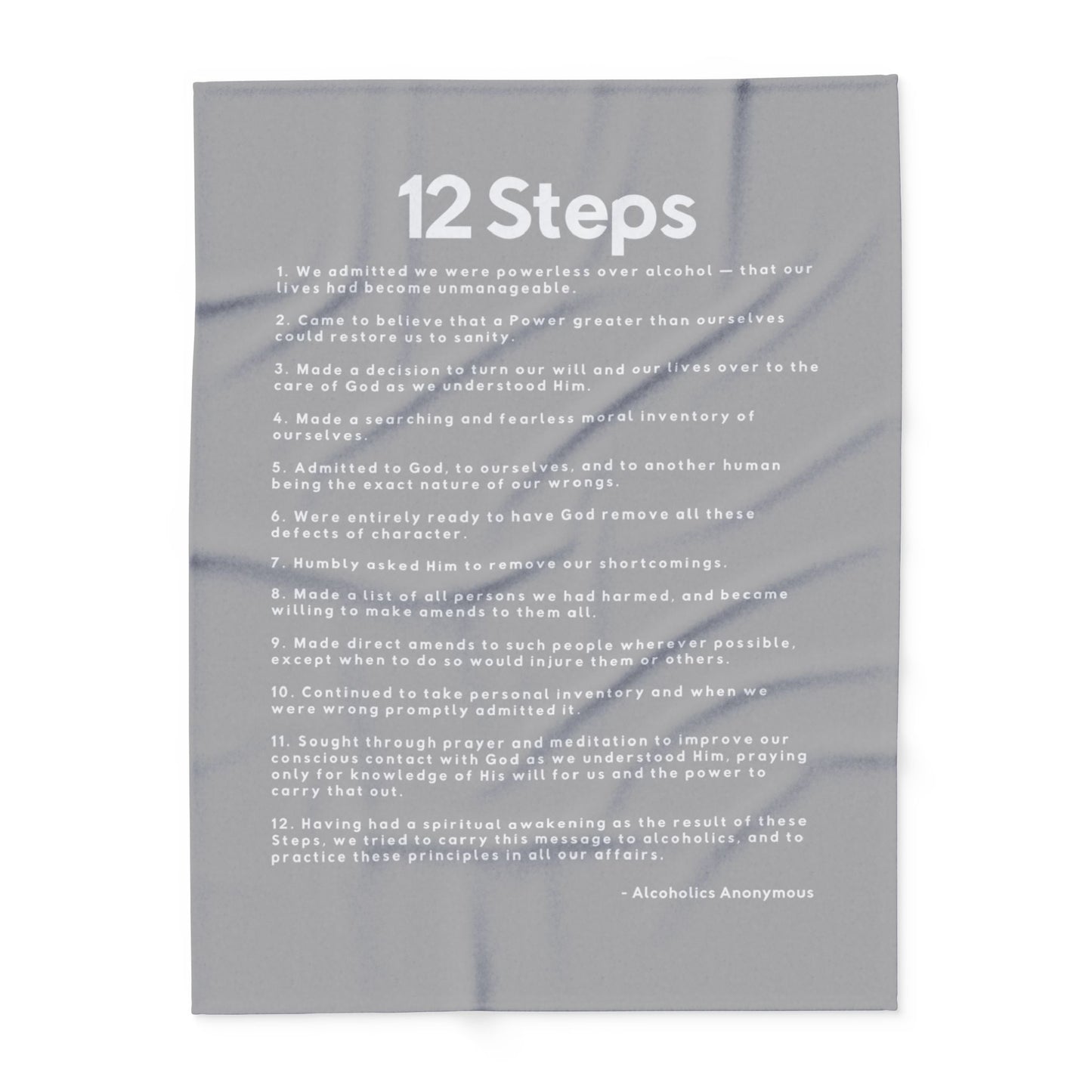 Haler Smith Polar Fleece Blanket - 12 Steps - Light Gray