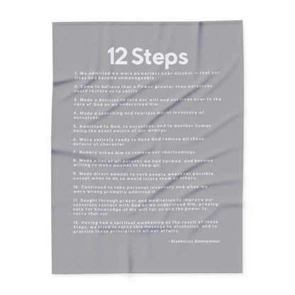 Haler Smith Polar Fleece Blanket - 12 Steps - Light Gray