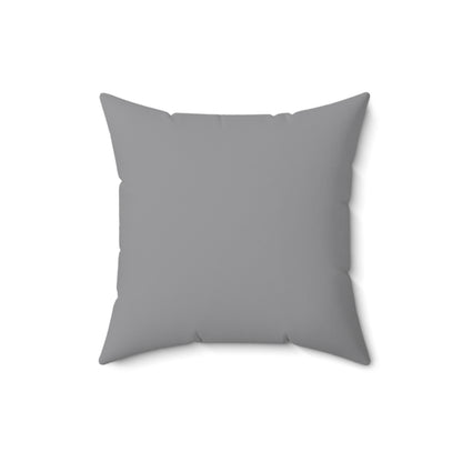 Haler Smith Polyester Square Pillow Grey - Live The Steps - White Letters