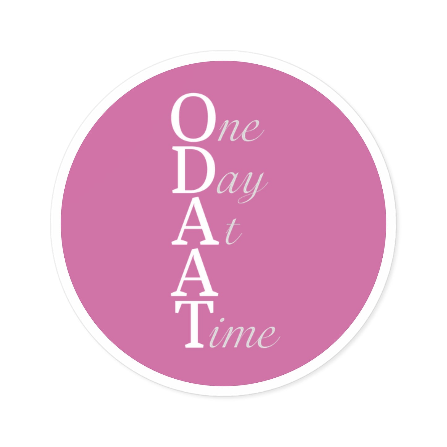 Haler Smith Vinyl Round Sticker - ODAAT - Light Pink