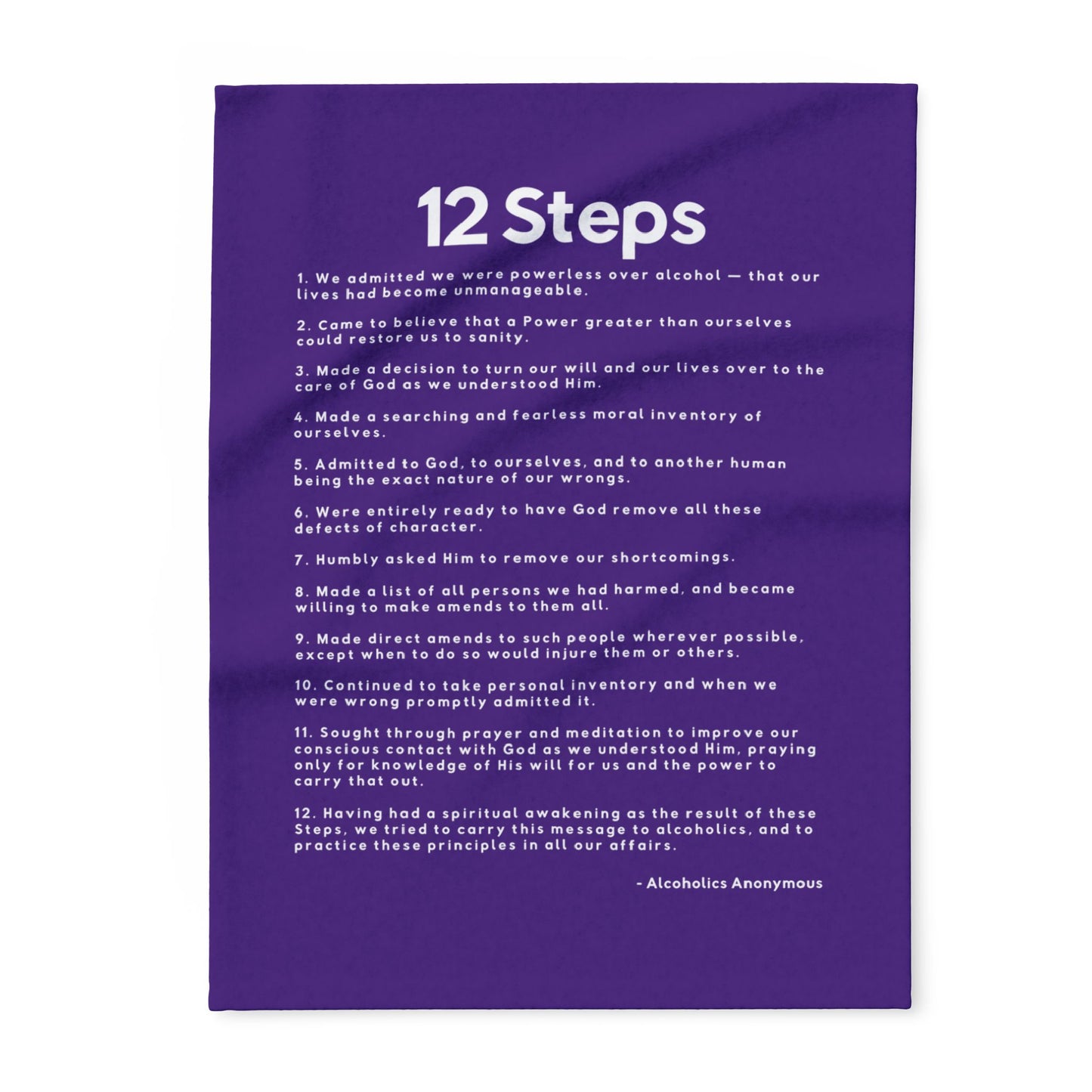 Haler Smith - Home Decor - Haler Smith Polar Fleece Blanket - 12 Steps - Purple