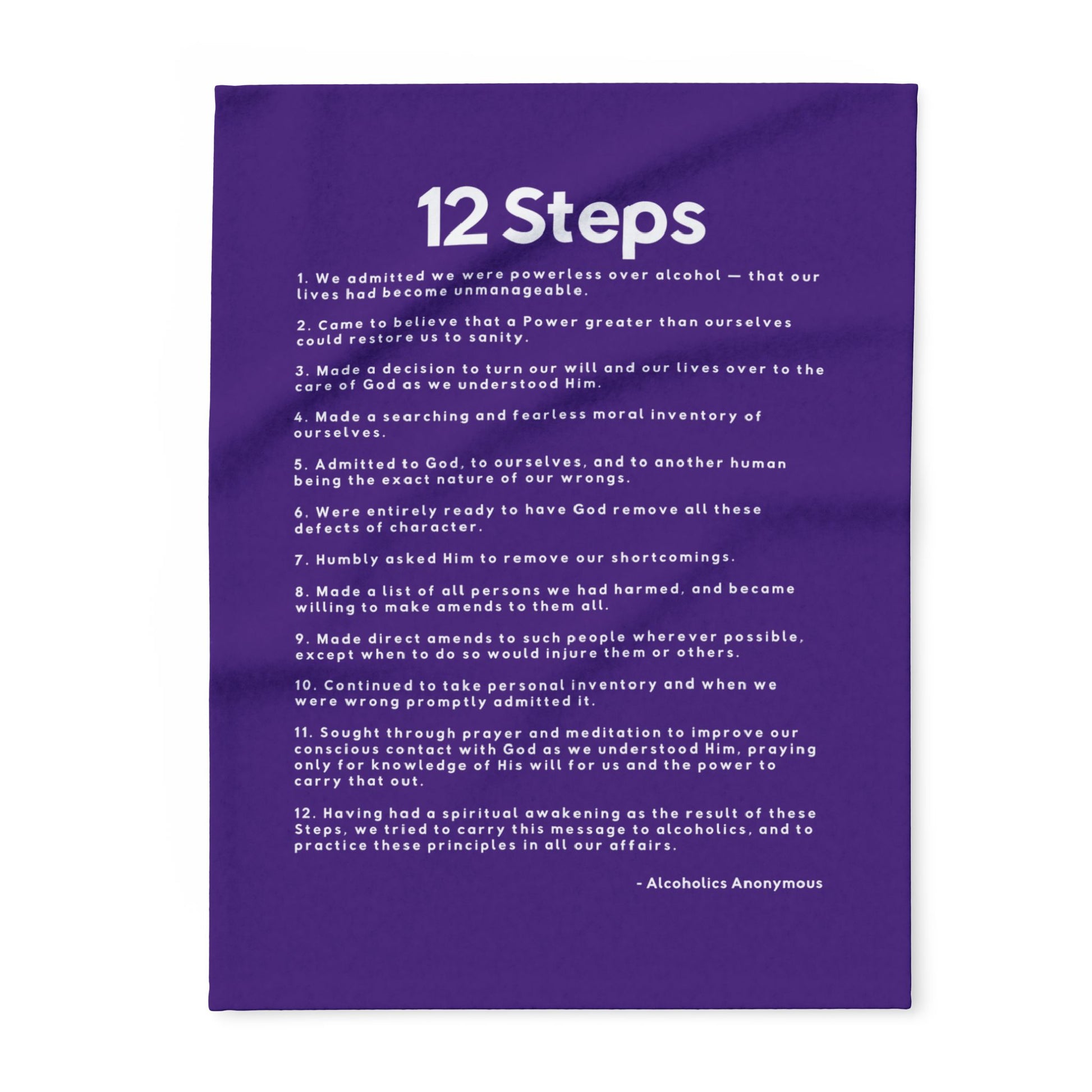Haler Smith - Home Decor - Haler Smith Polar Fleece Blanket - 12 Steps - Purple