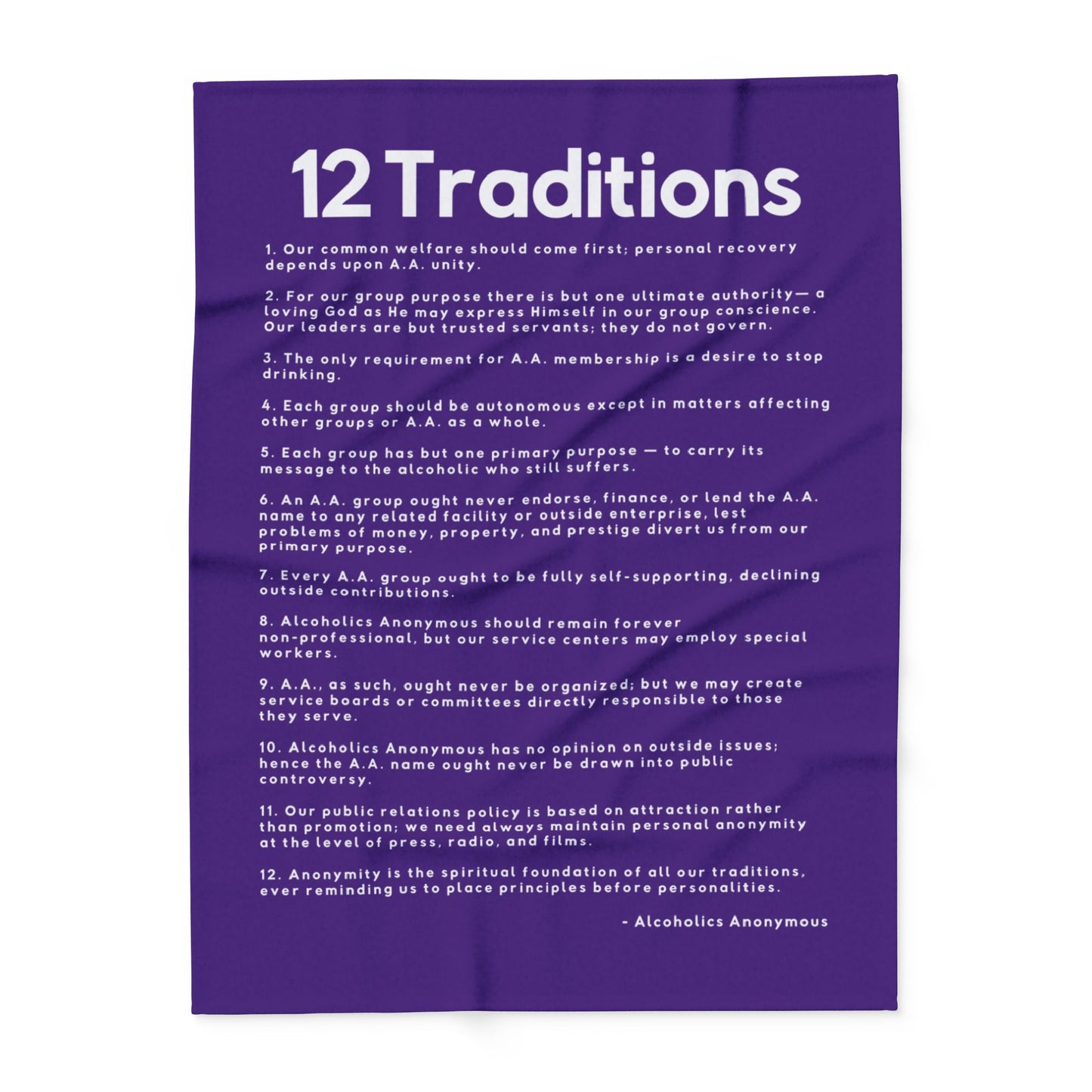 Haler Smith Polar Fleece Blanket - 12 Traditions - Purple