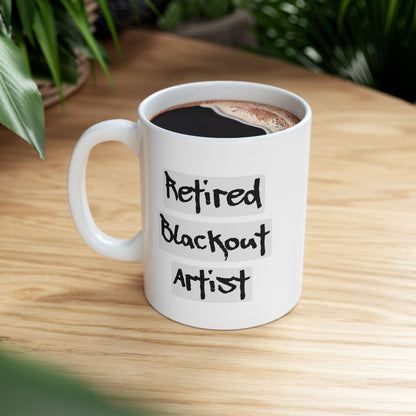 Recovery Ceramic Coffee Mug | Retired Blackout Artist Design 1