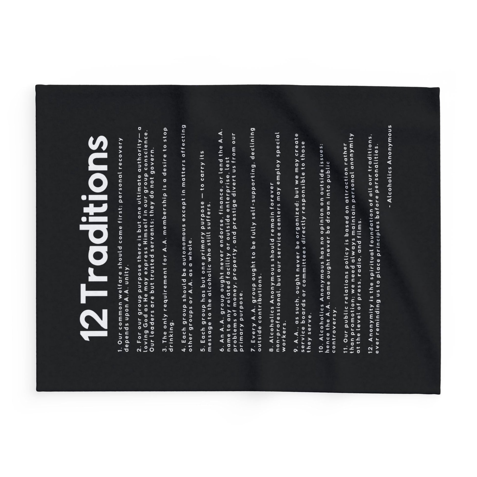 Haler Smith - Home Decor - Haler Smith Polar Fleece Blanket - 12 Traditions - Black
