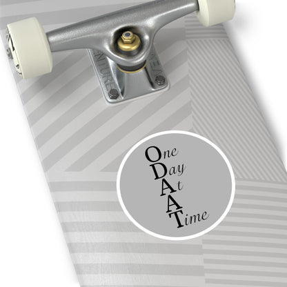 Haler Smith Vinyl Round Sticker - ODAAT - Light Gray