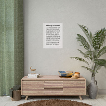Haler Smith Rolled Poster - 9th Step Promises - Vertical White Matte Finish