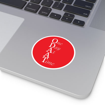 Haler Smith Vinyl Round Sticker - ODAAT - Red