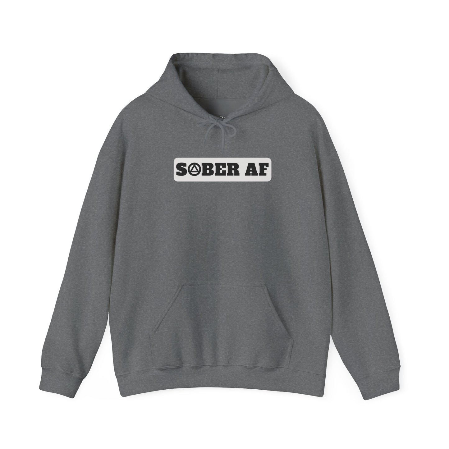 Recovery Hoodie | Sober AF Design 1 On The Front