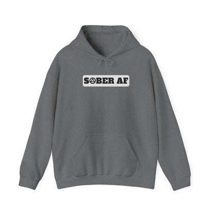 Recovery Hoodie | Sober AF Design 1 On The Front
