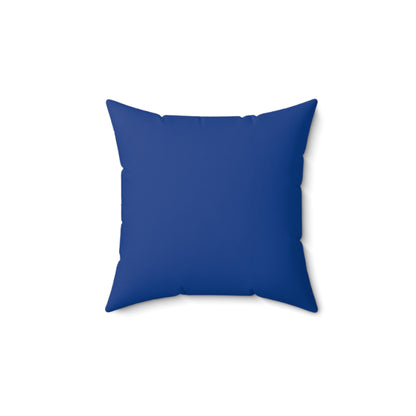 Haler Smith Square Polyester Pillow - Recovery Phrases 1 - Dark Blue