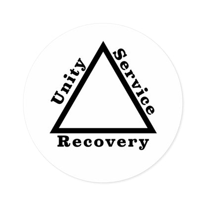 Haler Smith Vinyl Round Sticker - Unity Service Recovery 1 - White