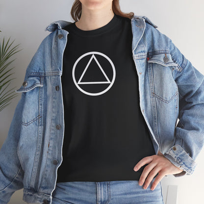 Recovery Short Sleeve T-Shirt | Circle and Triangle Design 1 On The Front