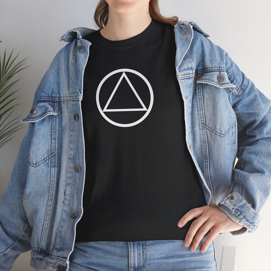 Recovery Short Sleeve T-Shirt | Circle and Triangle Design 1 On The Front