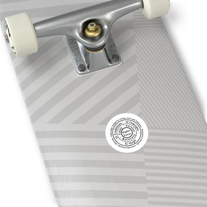 Haler Smith Vinyl Round Sticker - Higher Power 1 - White