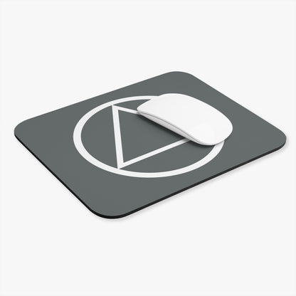 Recovery Mouse Pad | Circle and Triangle Design 1 | Dark Gray