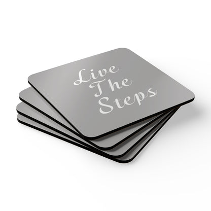 Haler Smith Corkwood Coaster Set Light Grey - Live The Steps White