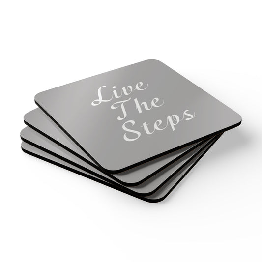 Haler Smith Corkwood Coaster Set Light Grey - Live The Steps White
