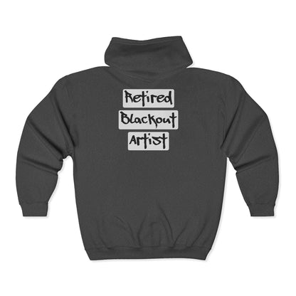 Recovery Zip Hoodie | Retired Blackout Artist Design 1 On The Back