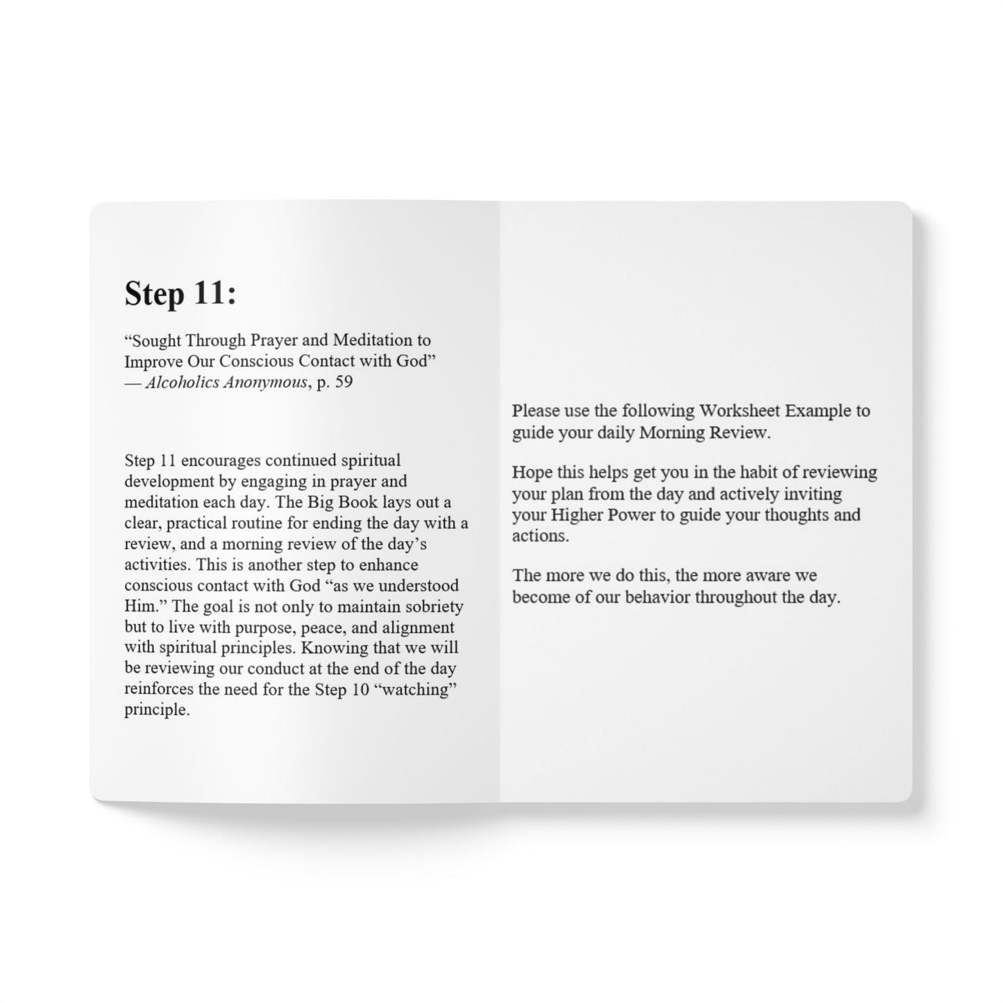 Haler Smith Guided Softcover Journal - Step 11 Morning Review - Mountain Morning Scene