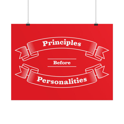Haler Smith - Poster - Haler Smith Rolled Poster - Principles Before Personalities 1 - Black Matte Finish