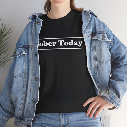 Sobriety Short Sleeve T-Shirt | Sober Today Design 3 On The Front
