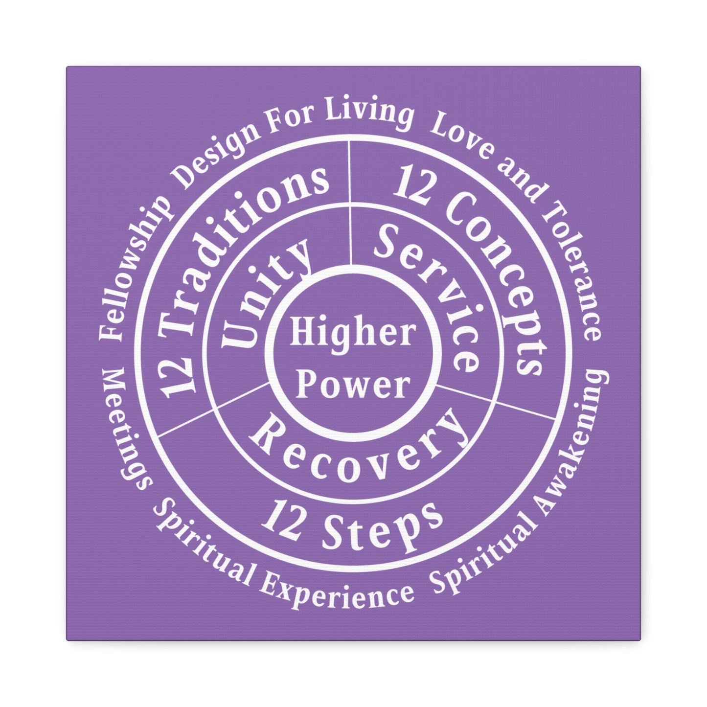 Haler Smith - Canvas - Haler Smith Matte Canvas - Higher Power 1 - Light Purple Matte Finish