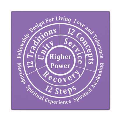 Haler Smith - Canvas - Haler Smith Matte Canvas - Higher Power 1 - Light Purple Matte Finish