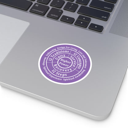 Haler Smith Vinyl Round Sticker - Higher Power 1 - Light Purple