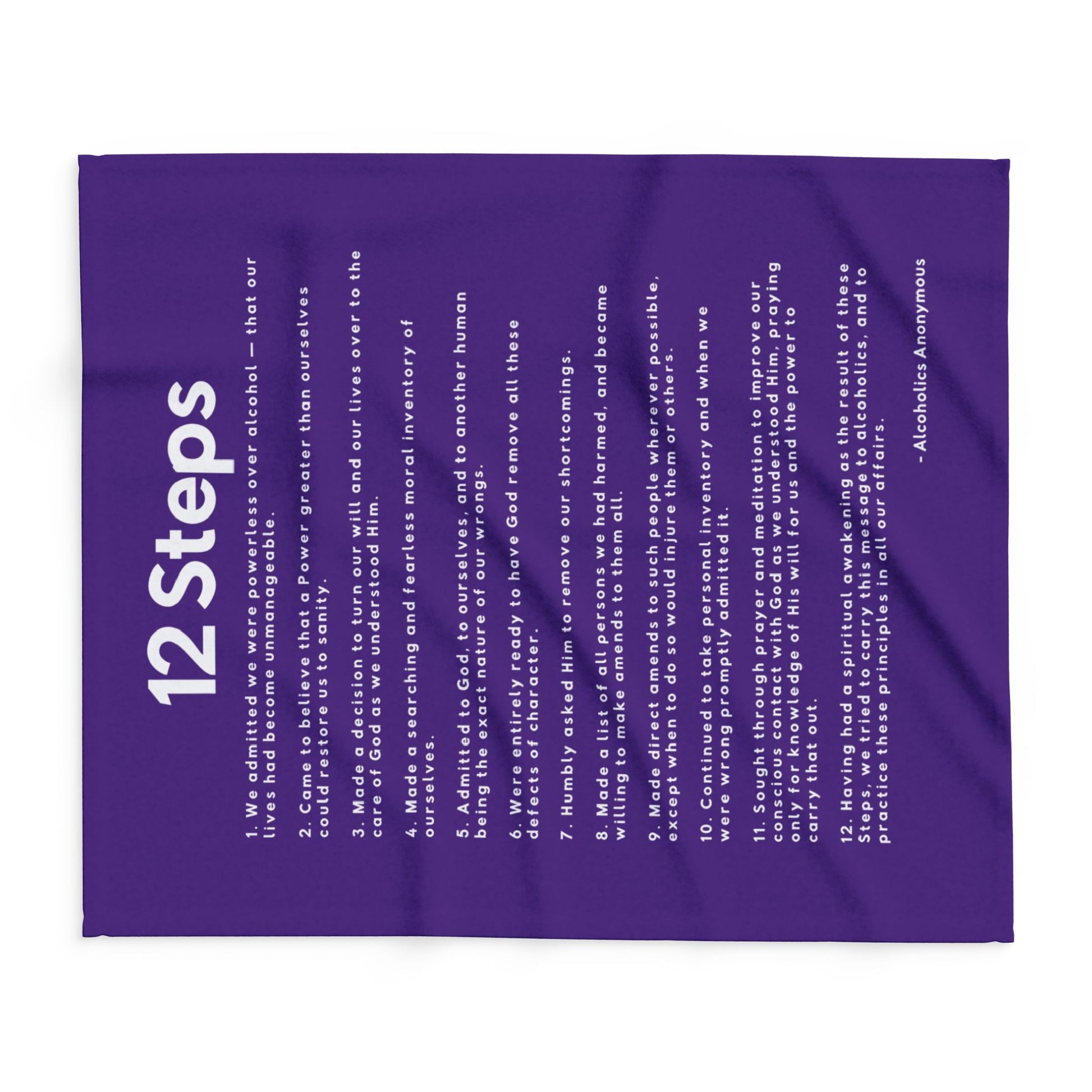 Haler Smith - Home Decor - Haler Smith Polar Fleece Blanket - 12 Steps - Purple