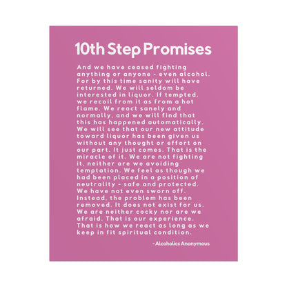 Haler Smith - Poster - Haler Smith Rolled Poster - 10th Step Promises - Vertical Light Pink Matte Finish