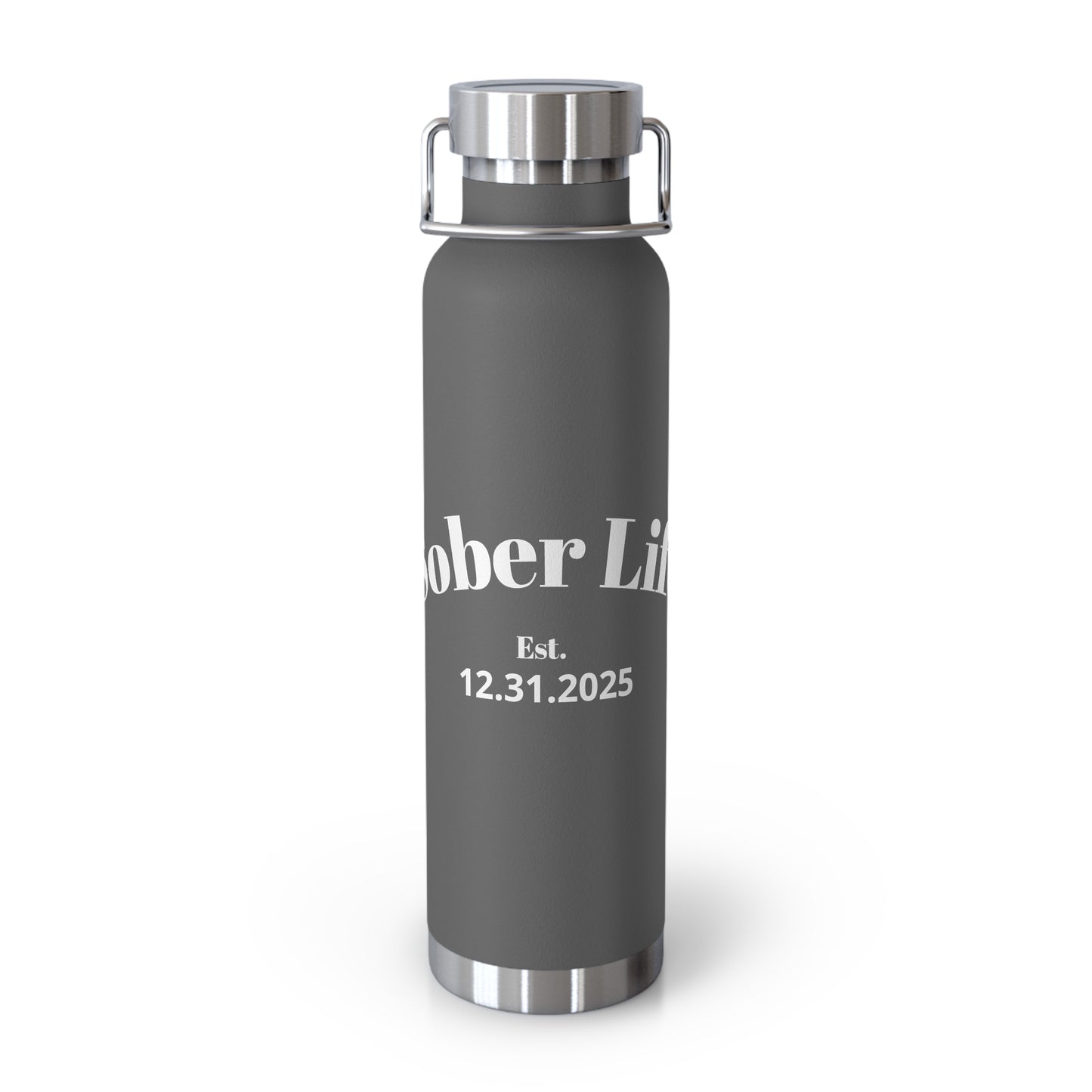 Recovery Insulated Water Bottle 22oz | Sober Life Est. Design 1