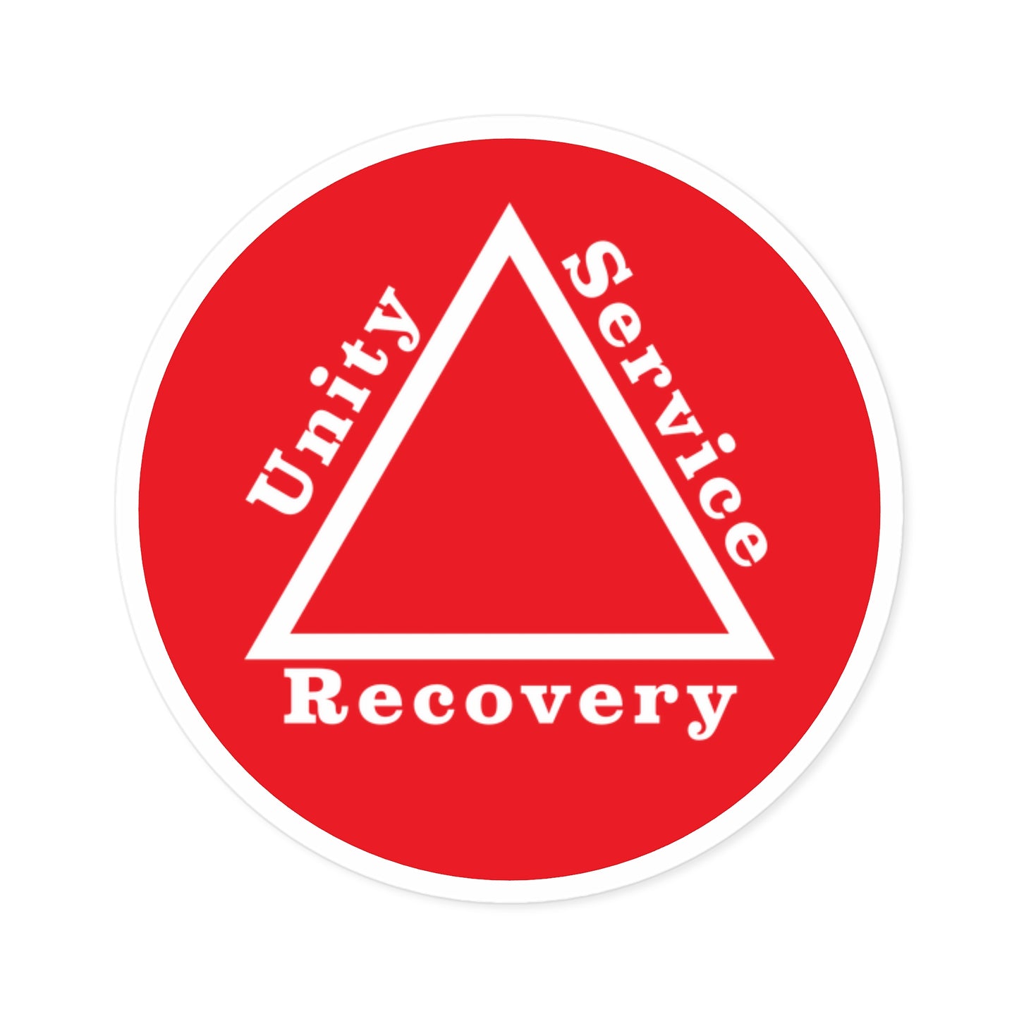 Haler Smith Vinyl Round Sticker - Unity Service Recovery 1 - Red