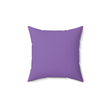 Haler Smith Square Polyester Pillow - Recovery Phrases 1 - Light Purple