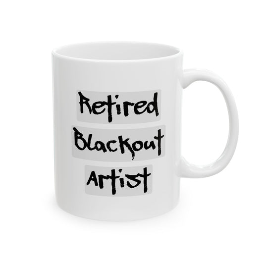 Recovery Ceramic Coffee Mug | Retired Blackout Artist Design 1