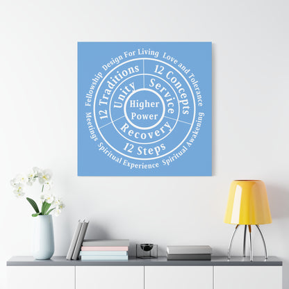 Haler Smith - Canvas - Haler Smith Matte Canvas - Higher Power 1 - Light Blue Matte Finish
