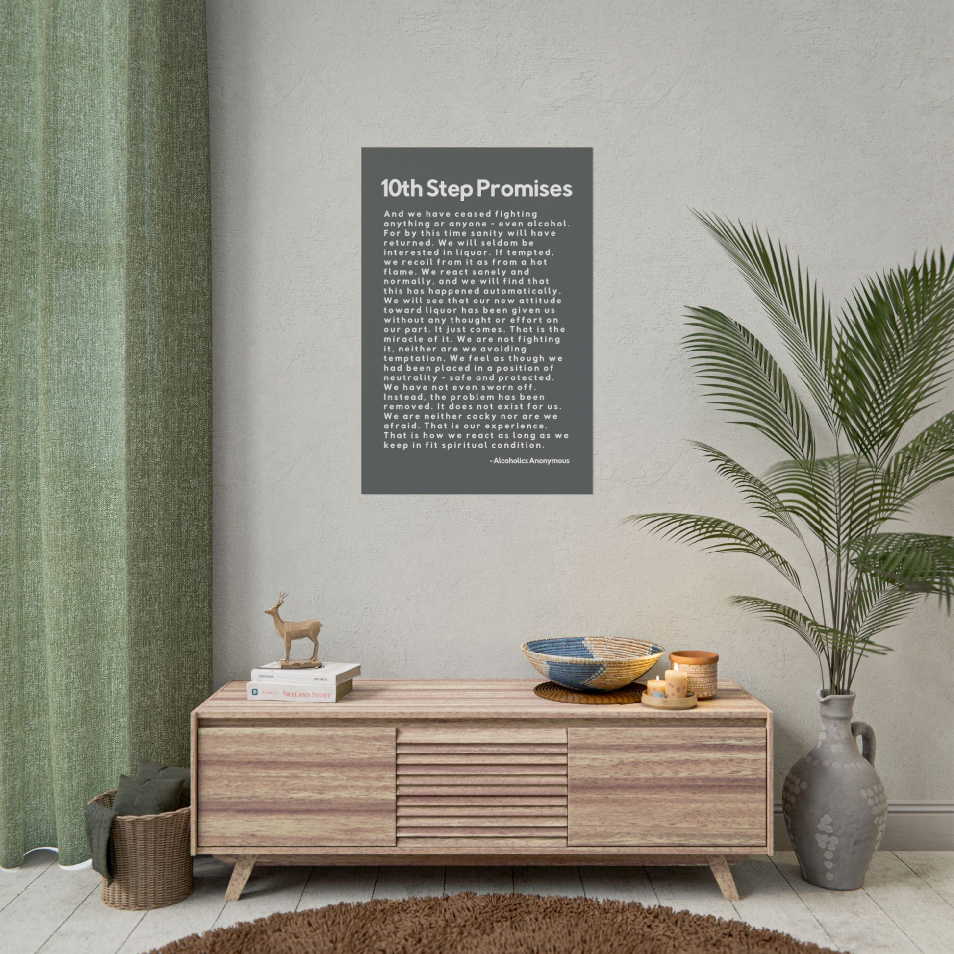 Haler Smith - Poster - Haler Smith Rolled Poster - 10th Step Promises - Vertical Dark Gray Matte Finish