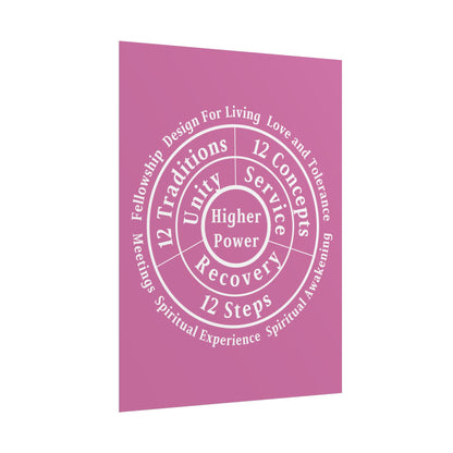 Haler Smith Rolled Poster - Higher Power 1 - Light Pink Matte Finish