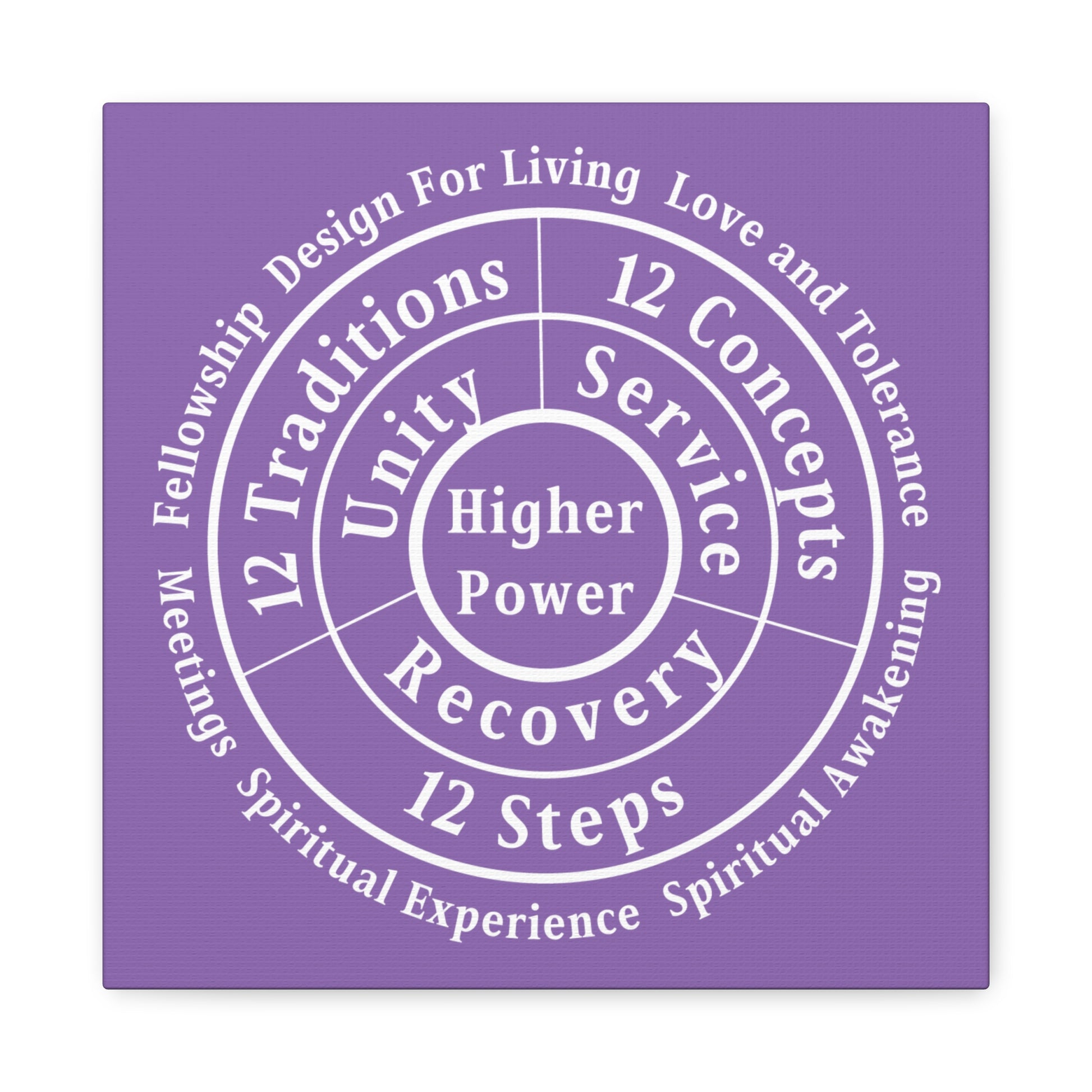 Haler Smith - Canvas - Haler Smith Matte Canvas - Higher Power 1 - Light Purple Matte Finish