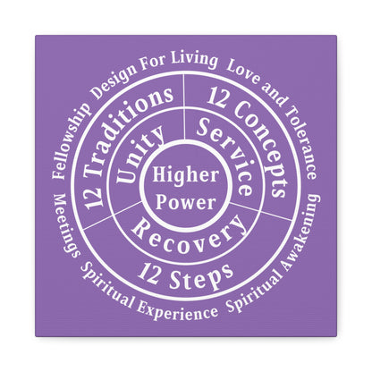 Haler Smith - Canvas - Haler Smith Matte Canvas - Higher Power 1 - Light Purple Matte Finish