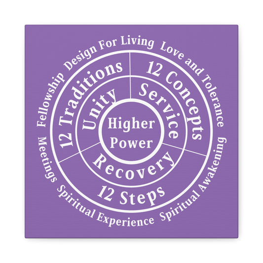 Haler Smith - Canvas - Haler Smith Matte Canvas - Higher Power 1 - Light Purple Matte Finish