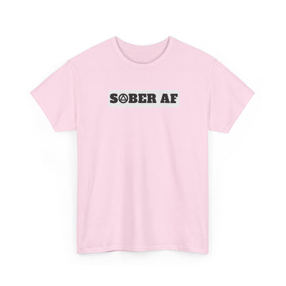 Recovery Short Sleeve T-Shirt | Sober AF Design 1 On The Front