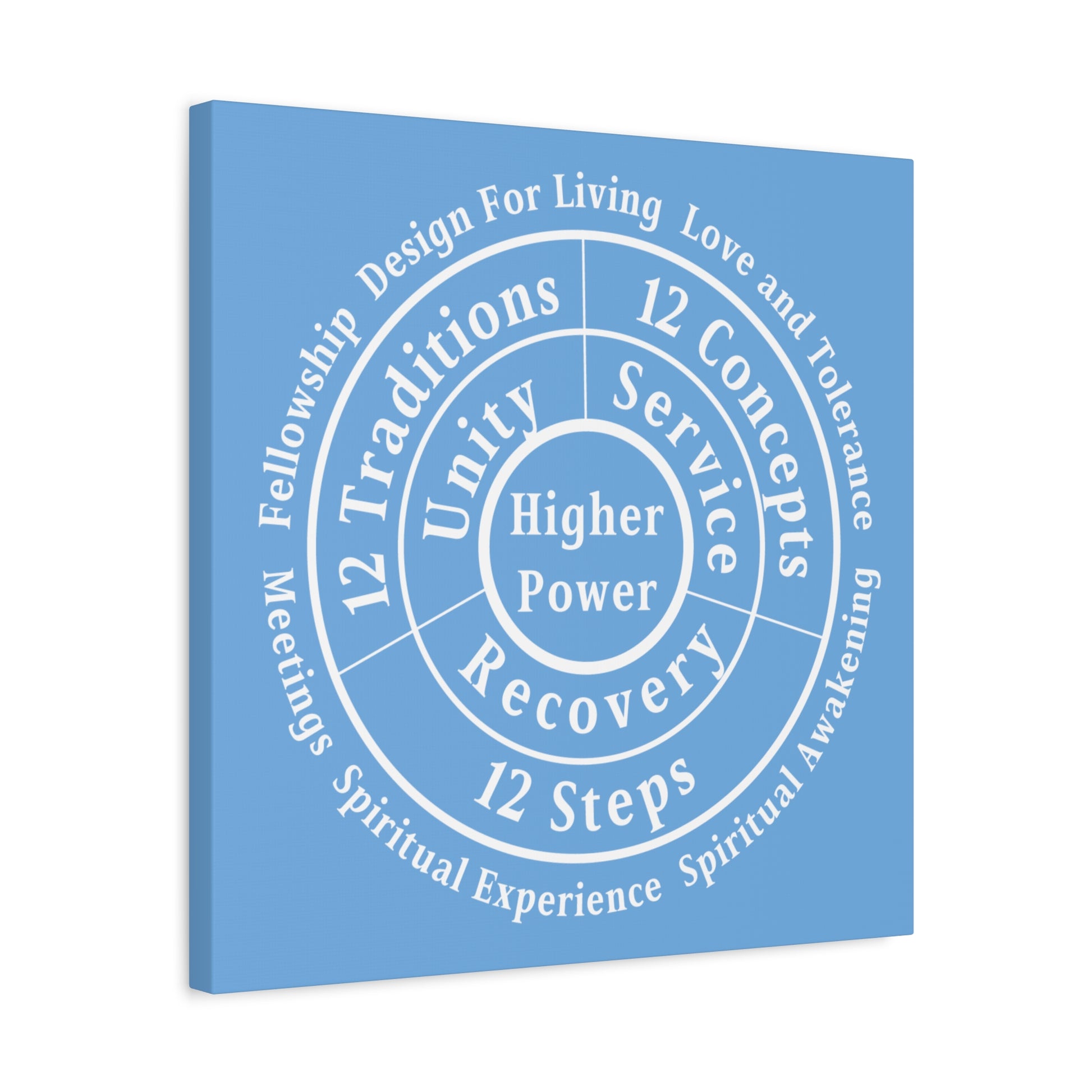Haler Smith - Canvas - Haler Smith Matte Canvas - Higher Power 1 - Light Blue Matte Finish