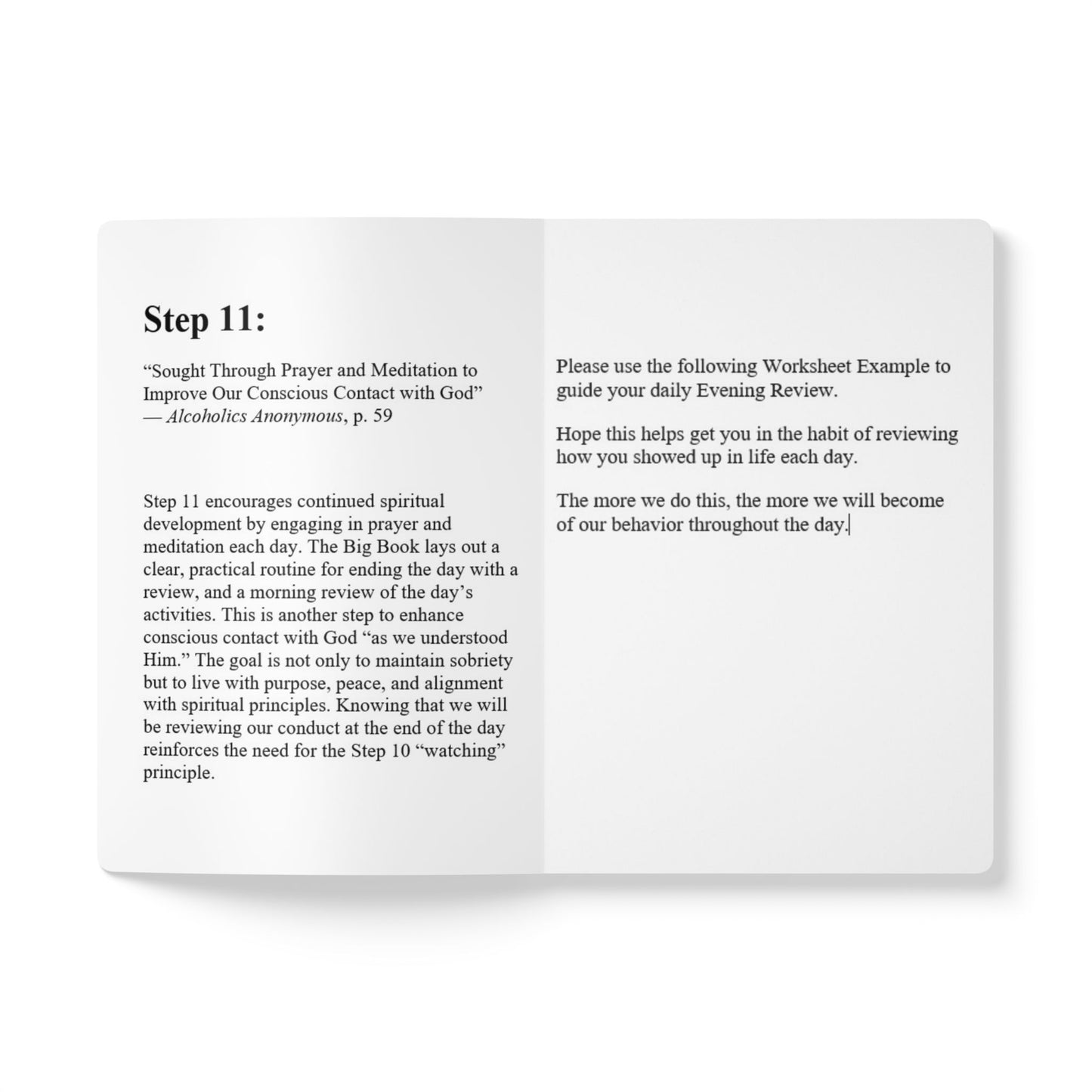 Haler Smith Guided Softcover Journal - Step 11 Evening Review - Starry Night Scene