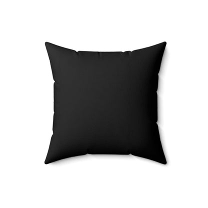 Haler Smith Square Polyester Pillow - Recovery Phrases 1 - Black