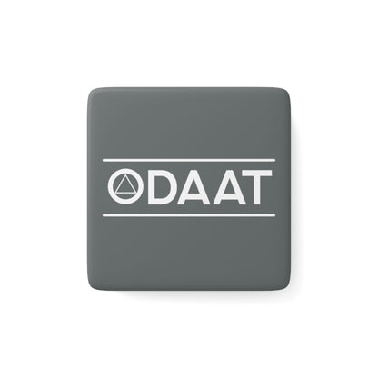 Recovery Square Porcelain Magnet | ODAAT Design 1 | Dark Gray with White Letters